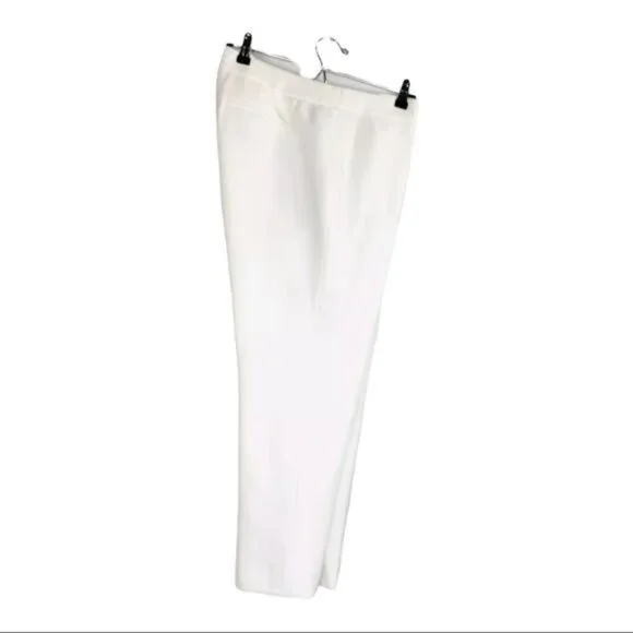 Carlisle Collection Karen Straight Leg Ankle Fully Lined Womens Pants White 12 - Picture 7 of 9